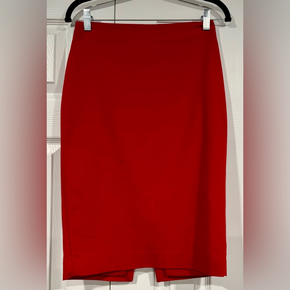 Express Vibrant Red Pencil Skirt